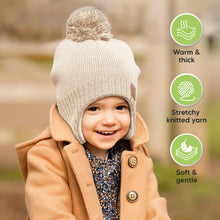 Load image into Gallery viewer, Muff Knitted Beanie (Cream)