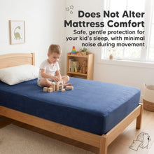 Load image into Gallery viewer, Does Not Alter Mattress Comfort - Safe, gentle protection for your kid's sleep, with minimal noise during movement