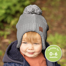 Load image into Gallery viewer, Muff Knitted Beanie (Gray)