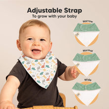 Load image into Gallery viewer, 10-Pack Organic Bandana Bibs (Mesozoic)