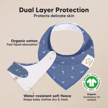 Load image into Gallery viewer, 10-Pack Organic Bandana Bibs (Marine Muse)