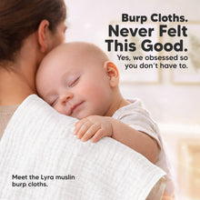 Load image into Gallery viewer, Burp Cloths, Never Felt This Good - Yes, we obsessed so you don't have to. Meet the Lyra muslin burp cloths.