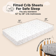 Load image into Gallery viewer, 2-Pack Aereo Fitted Crib Sheets
