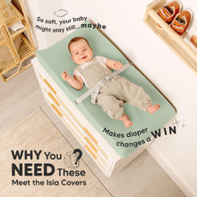 Load image into Gallery viewer, 2-Pack Isla Changing Pad Covers (Sage)