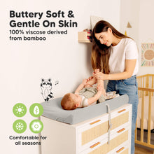 Load image into Gallery viewer, Buttery soft and gentle on skin, 100% viscose derived from bamboo, comfortable for all seasons.