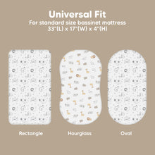 Load image into Gallery viewer, 2-Pack Isla Fitted Bassinet Sheets (KeaSafari)