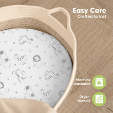 Load image into Gallery viewer, 2-Pack Isla Fitted Bassinet Sheets (KeaSafari)