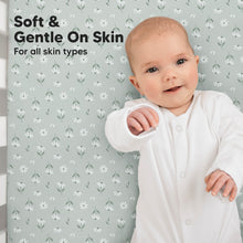 Load image into Gallery viewer, Isla Fitted Crib Sheets (Daisies)