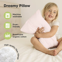 Load image into Gallery viewer, 2-Pack Jumbo Toddler Pillows Without Pillowcase (Mist Pink)