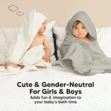 Load image into Gallery viewer, 2-Pack Lyra Muslin Hooded Towels (Graphite)