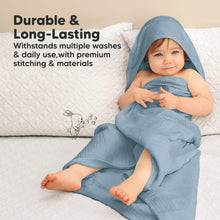 Load image into Gallery viewer, 2-Pack Lyra Muslin Hooded Towels (Steel)