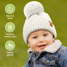 Load image into Gallery viewer, 2-Pack Pom Knitted Beanie (Cloud)