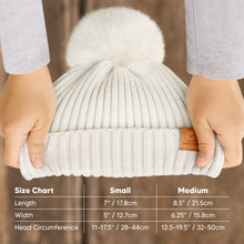 Load image into Gallery viewer, 2-Pack Pom Knitted Beanie (Cloud)