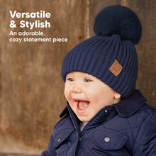 Load image into Gallery viewer, 2-Pack Pom Knitted Beanie (Ember)