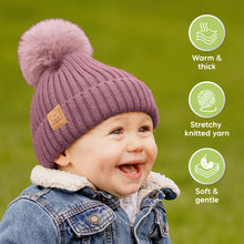 Load image into Gallery viewer, 2-Pack Pom Knitted Beanie (Regalia)
