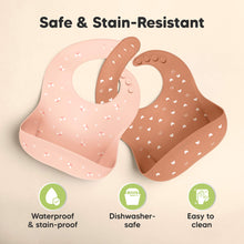 Load image into Gallery viewer, 2-Pack Prep Silicone Bibs (Butterflies)