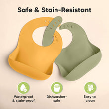 Load image into Gallery viewer, 2-Pack Prep Silicone Bibs (Forest)