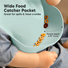 Load image into Gallery viewer, 2-Pack Prep Silicone Bibs (Pastel Sky)