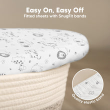 Load image into Gallery viewer, 2-Pack Soothe Fitted Bassinet Sheets (KeaSafari)