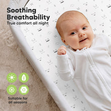 Load image into Gallery viewer, 2-Pack Soothe Fitted Bassinet Sheets (Nordic)