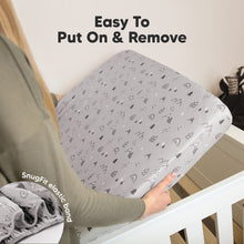 Load image into Gallery viewer, Soothe Fitted Crib Sheet (Cove)