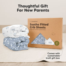Load image into Gallery viewer, Soothe Fitted Crib Sheet (Dragon Tale)