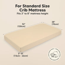 Load image into Gallery viewer, Soothe Fitted Crib Sheet (Khaki)
