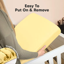 Load image into Gallery viewer, Soothe Fitted Crib Sheet (Sunshine)