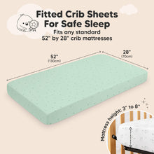 Load image into Gallery viewer, 2-Pack Aereo Fitted Crib Sheets (Bunnies)