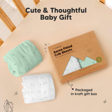 Load image into Gallery viewer, 2-Pack Aereo Fitted Crib Sheets (Bunnies)