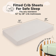 Load image into Gallery viewer, 2-Pack Aereo Fitted Crib Sheets (Sage)