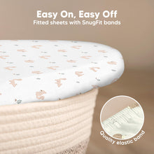 Load image into Gallery viewer, 2-Pack Isla Fitted Bassinet Sheets (Nibbles/Bruce)