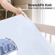 Load image into Gallery viewer, Isla Fitted Crib Sheets (Blue Flax)