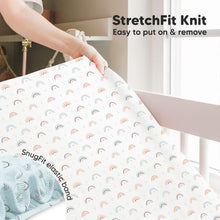 Load image into Gallery viewer, Isla Fitted Crib Sheets (Jolly Rainbow)
