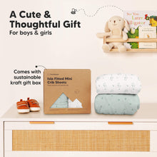 Load image into Gallery viewer, Isla Fitted Mini Crib Sheets (Bunnies)