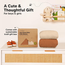 Load image into Gallery viewer, Isla Fitted Mini Crib Sheets (Rust)