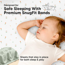 Load image into Gallery viewer, Isla Fitted Mini Crib Sheets (Wildflowers)