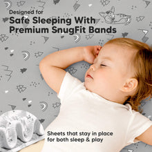 Load image into Gallery viewer, Isla Fitted Mini Crib Sheets (Woodland)