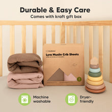 Load image into Gallery viewer, 2-Pack Lyra Muslin Crib Sheets (Russet)
