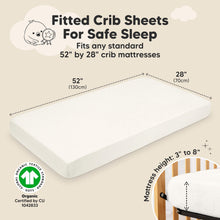 Load image into Gallery viewer, 2-Pack Lyra Muslin Crib Sheets (Soft White)