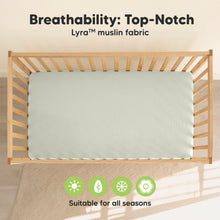 Load image into Gallery viewer, 2-Pack Lyra Muslin Crib Sheets (Willow)