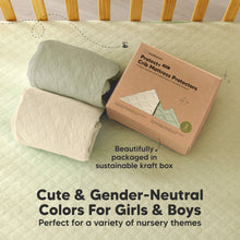 Load image into Gallery viewer, 2-Pack Mavy Protect+ Waterproof Crib Mattress Protector (Avocado)