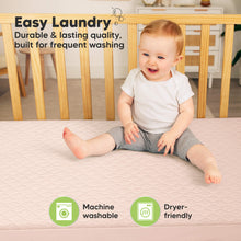 Load image into Gallery viewer, 2-Pack Mavy Protect+ Waterproof Crib Mattress Protector (Mist Rose)