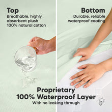 Load image into Gallery viewer, 2-Pack Quin Protect+ Waterproof Crib Mattress Protector (Aloe)