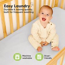Load image into Gallery viewer, 2-Pack Quin Protect+ Waterproof Crib Mattress Protector (Pearl Gray)