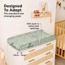 Load image into Gallery viewer, 2-Pack Soothe Changing Pad Covers (DinoDood)