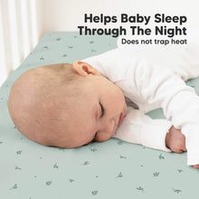 Load image into Gallery viewer, Soothe Fitted Crib Sheet (Bunnies)