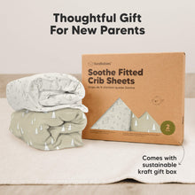 Load image into Gallery viewer, Soothe Fitted Crib Sheet (Pine Grove)