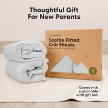 Load image into Gallery viewer, Soothe Fitted Crib Sheet (French Gray)