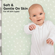 Load image into Gallery viewer, Soothe Fitted Crib Sheet (Herb)